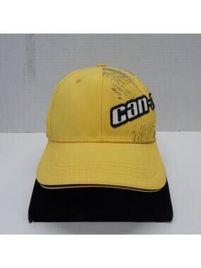 Can Am Embroidered Logo Baseball Cap Fitted Track Hat Men's S/M OEM Yellow Black